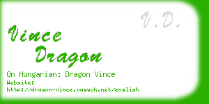 vince dragon business card